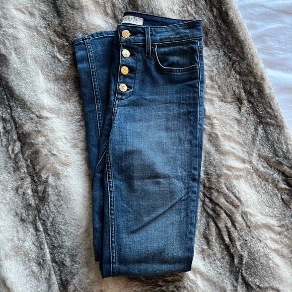 GUESS High-Waisted Button Jeans - Picture 1 of 2